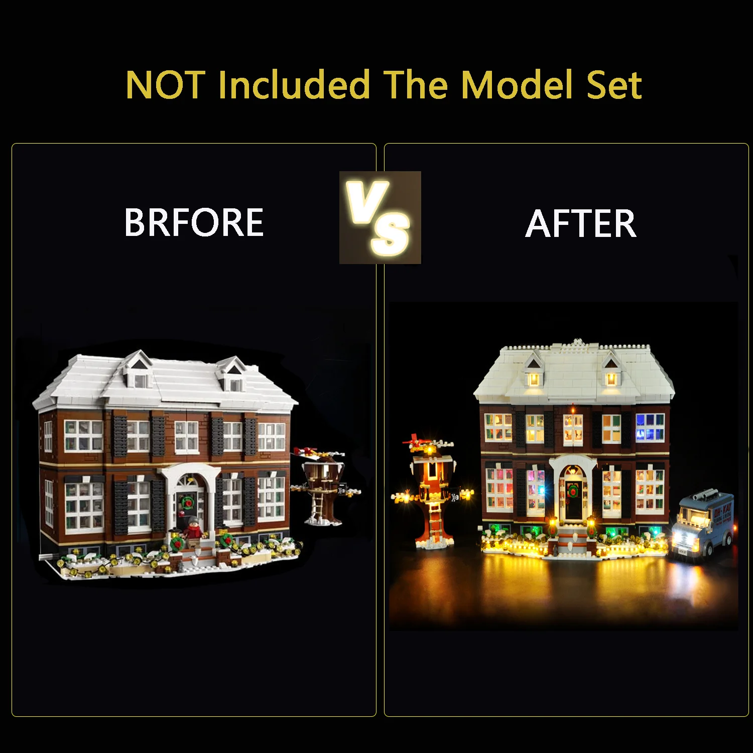 LYBMTWF Kit di illuminazione a LED compatibile con il modello di blocchi di costruzione Lego 21330 Home Alone (NON includere i mattoni del modello)