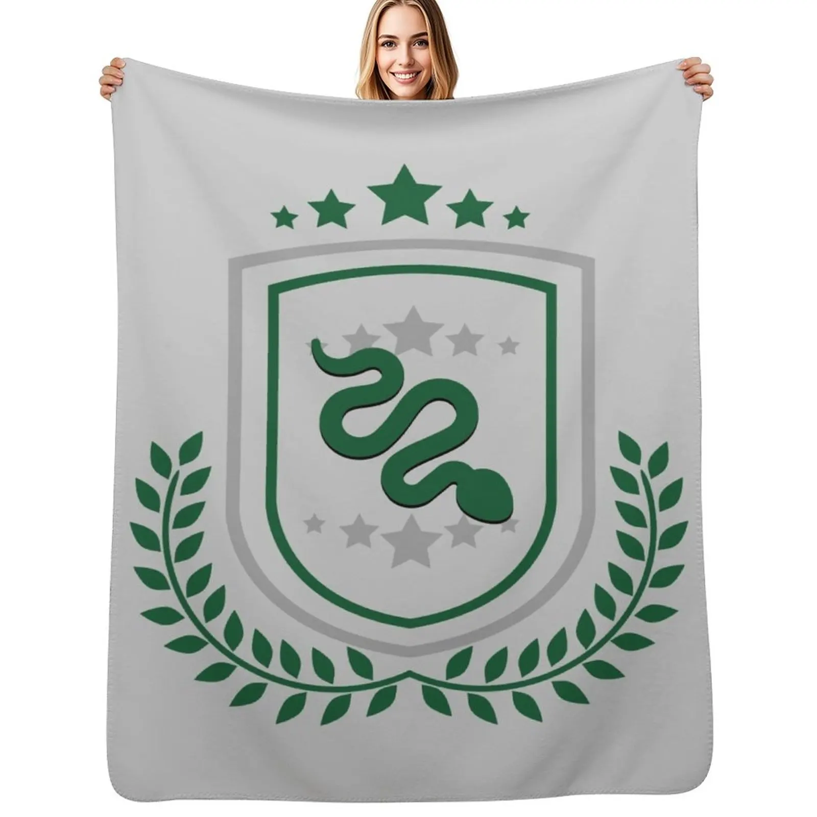 Snake Star Emblem Throw Blanket No Pilling Soft Warm Blanket for Bed