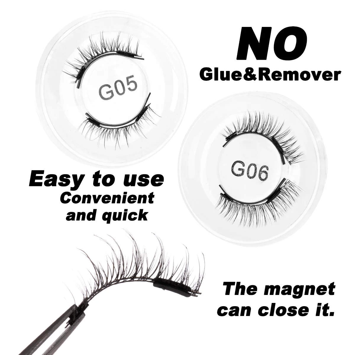 2 paia di ciglia magnetiche fatte a mano stili misti soffici ciglia finte visone ciglia naturali riutilizzabili e pinzette magnetiche