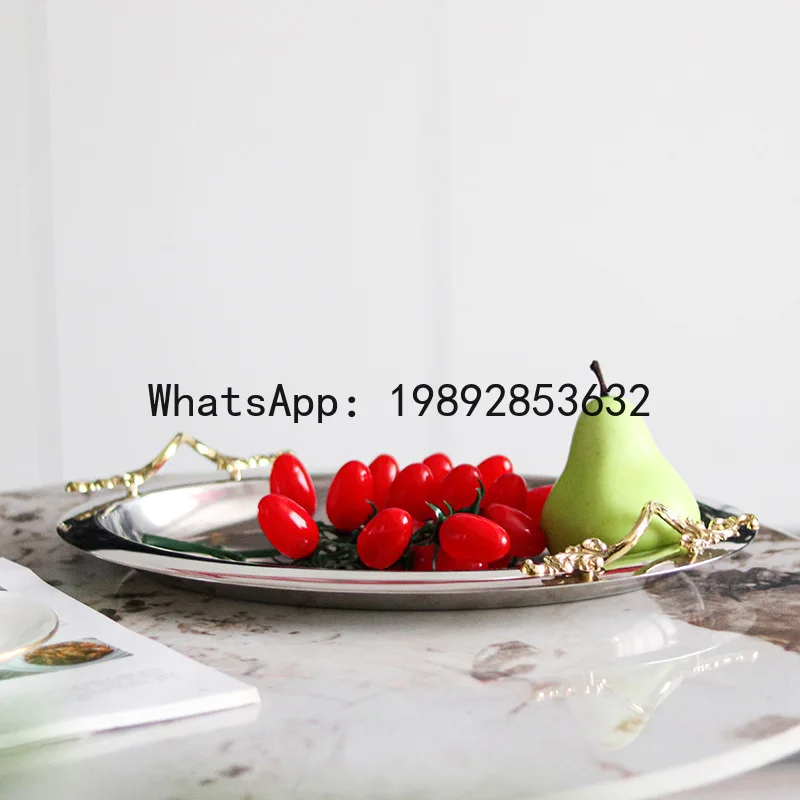 

PYJ fruit plate snack plate ornament dining table kitchen handle storage plate soft decoration jewelry