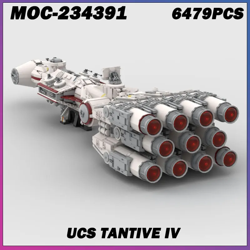 MOC بنة حرب الفضاء سلسلة UCS Tantive IV 1/140 مقياس وحدات الإبداع التعليم لغز لعبة juguداعي هدية MOC-234391
