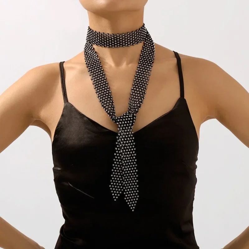 

Sequined Scarf Women Simple Design Long Choker Cover Up Scarf Party Night Club Chic Jewelry Accessories