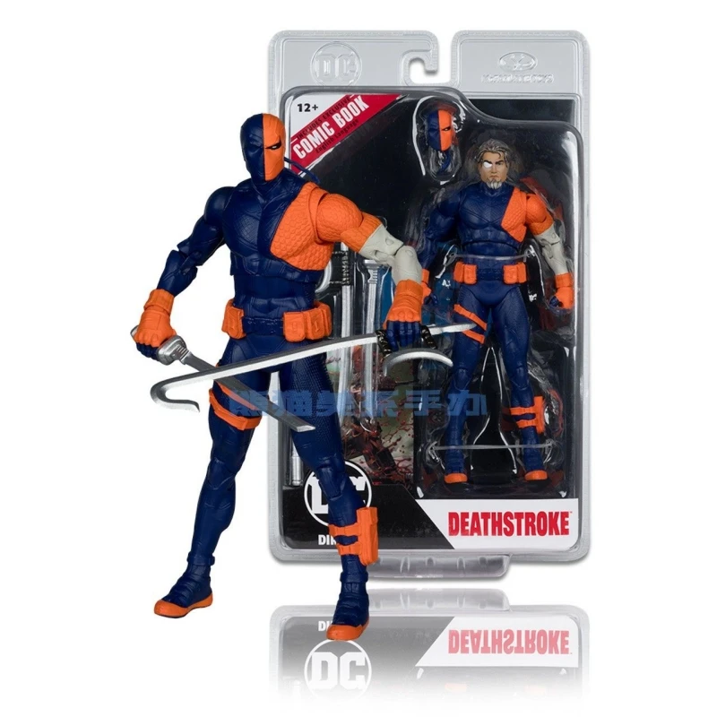

In Stock Genuine Dc Direct Deathstroke Action Figure Page Punchers Series With Comic Book & Accessories Collectible Model Toys