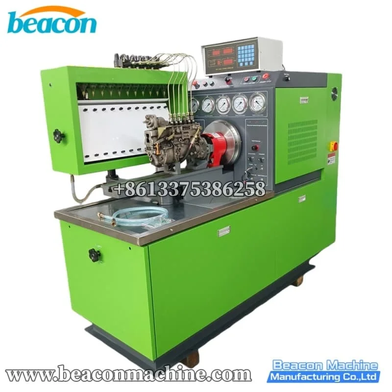 12PSB-S Diesel Fuel Injection Pump Test Bench with VE Pump Flow Meter Stainless Steel Table Pressure Gauge Tester