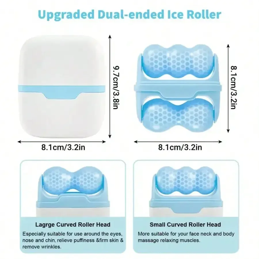 Household Small Mini 2-In-1 Lifting Roller Ice Therapy Device – Facial Firming Massage Beauty Instrument For Cold Compress, Skin Plumping & Wrinkle Reduction view 3