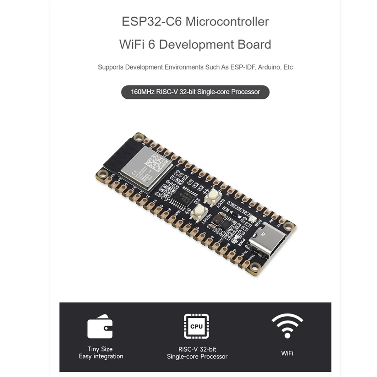 ATP-ESP32 C6 Development Board WiFi 6 Microcontroller ESP32 C6 MINI 1 Module Ondersteunt voor ESP IDF