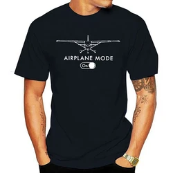 メンズ半袖ラウンドネックTシャツ,ユーモラスなパイロットパターン,飛行機の飛行モード,原宿スタイル,ヒップホップ,夏用