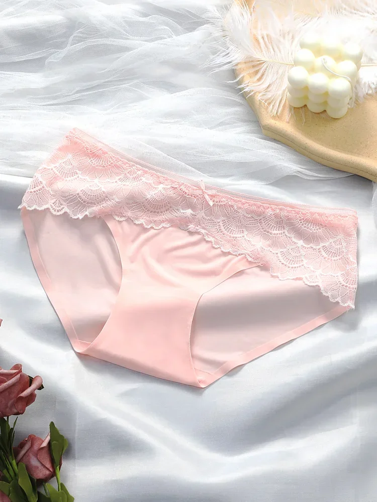 

Комплект из 5 предметов: трусики из ледяного шелка, полностью хлопковые, с антибактериальной ластовицей, сексуальные и дышащие, летние, тонкие, кружевные, треугольные, для женщин.