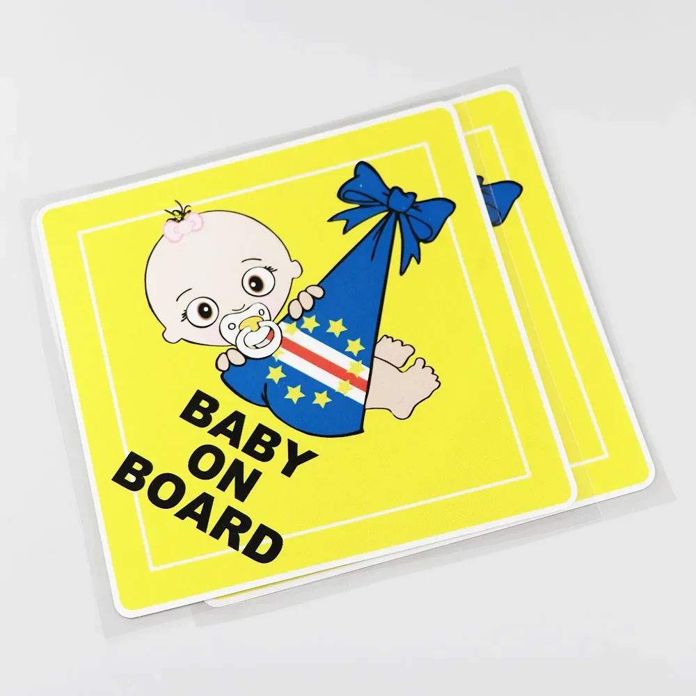 1 Piece 14.4CMX14.4CM Baby ON Board Pvc Decal Cute shape Car Sticker,KK