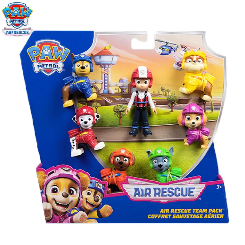 

Hot sale 7pcs/set 100% Genuine Original Box Paw Patrol Air Rescue Ryder Chase Marshall Rubble Zuma Skye Rocky Kids Birthday Gift