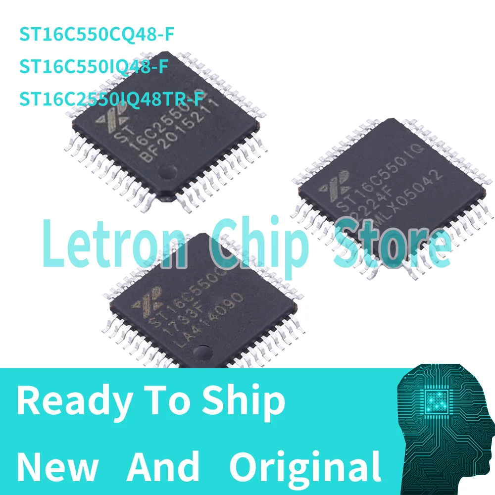 5pcs/lot New Original ST16C550CQ48-F ST16C550IQ48-F ST16C2550IQ48TR-F USB To UART Chip