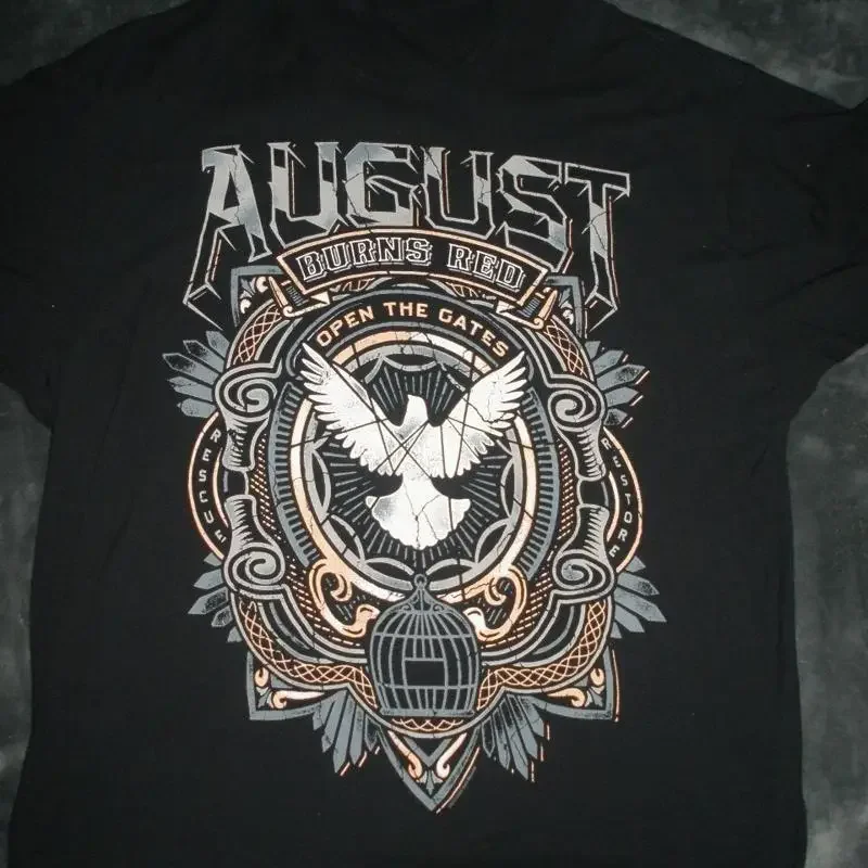 Retro August Burns Red Black Cotton All Size S 5Xl For Fans T Shirt Hc279