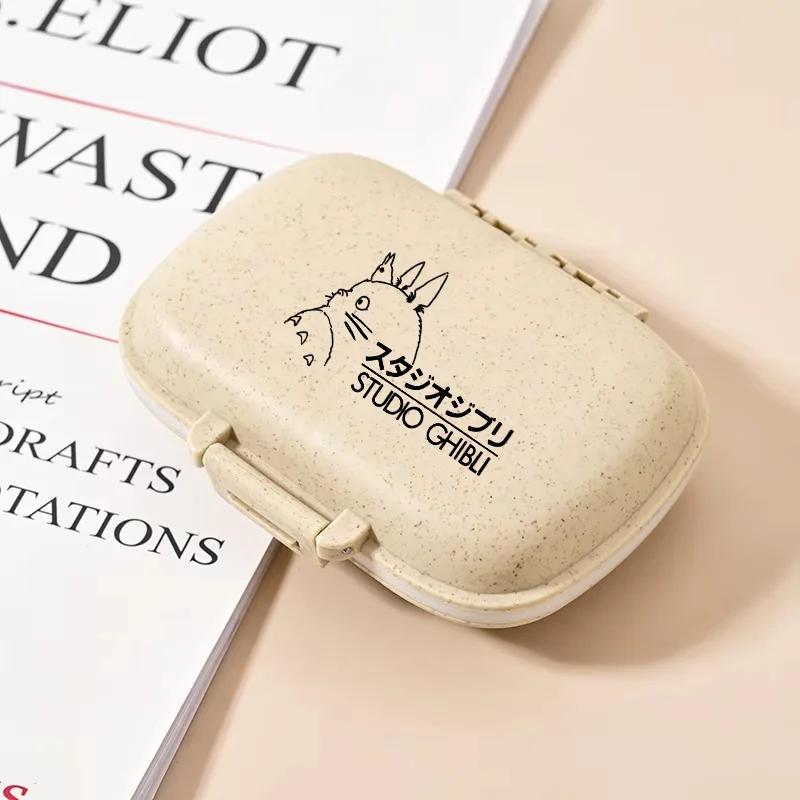 Totoro Small Medecine Box Woman Man Pill Storage Boxes Cartoon Mini Storage Box Portable Candy Case Cute Drug Separation Boxes
