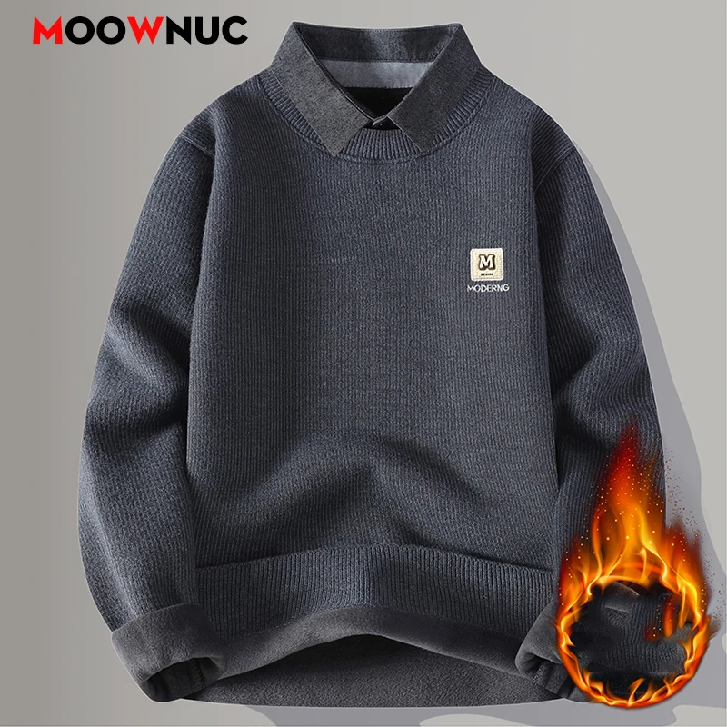 

Men's Streetwear Autumn Fashion Sweater Male Pullover Casual Knit Men's Jumpers Spring Sweat-shirt Men Clothing Solid Color