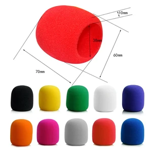 10 pcs thicken microphone foam Mic Professional Cover Studio Windscreen Protector of the Soft Sponge Grid Microphone Cap 8 Main Sales Microphone Foam - №2