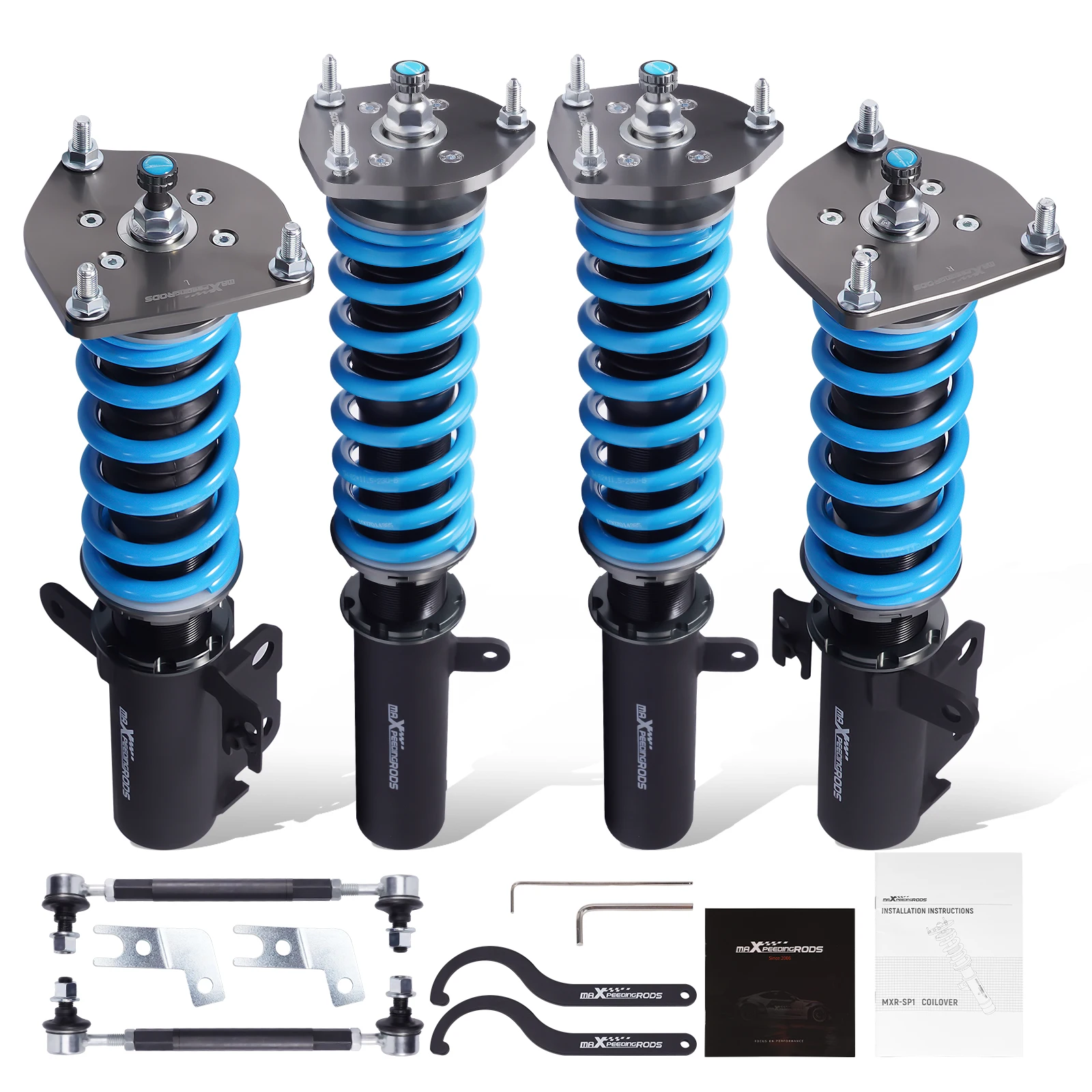 24 Step Damper Coilovers Shocks for Toyota Camry L/LE/XLE 2012-2017Coilovers Suspension Struts Springs Lowering Kit