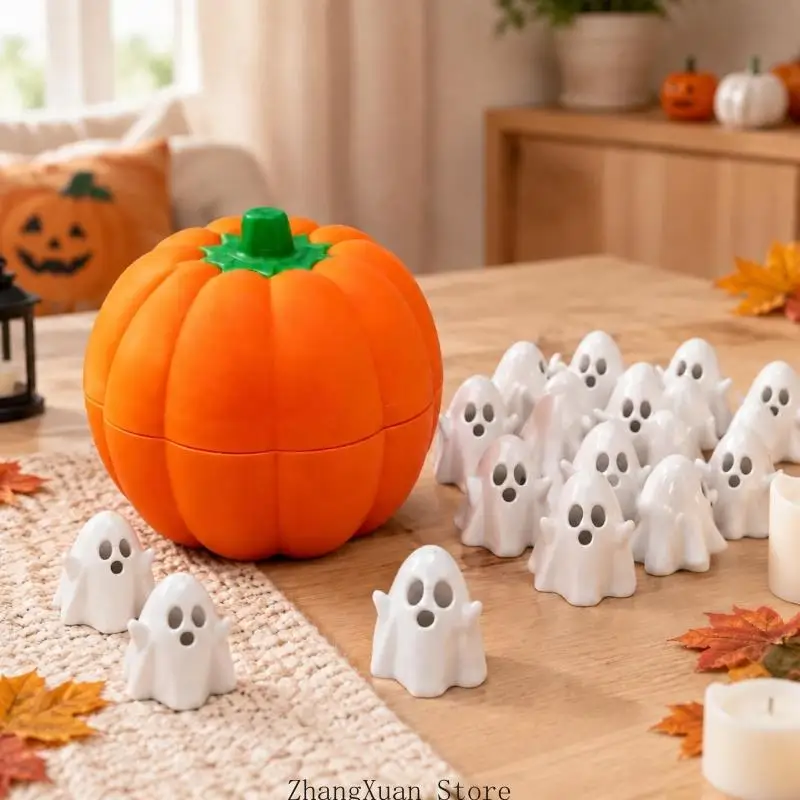 Halloween-Geistfiguren und geriffelter Behälter Set für saisonale Partys, 3 x – Detail 4