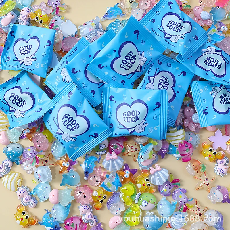 

1-60pcs Glow In The Dark Mini Resin Animals & Mushroom Blind Bags Fairy Garden Decor Micro Landscape Birthday Gift Surprise