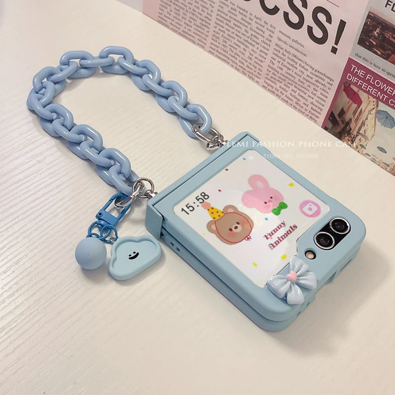 Cute Bracelet Hinge Case Protective Cover For Samsung Galaxy Z Flip 3 4 5 6 zflip5 flip6