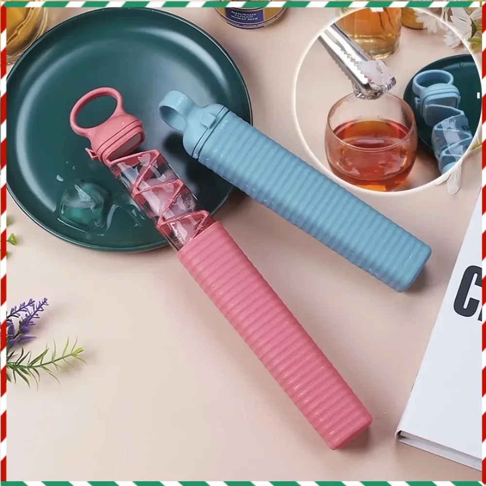 

Creative Ice Cube Mold Pull-out Bar 10 Grid Frozen Ice Cube Plate Maker Silicone Ice Box Suitable for Home Bars Kitchen Homemade