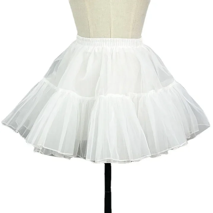 Lolita Boneless Support Soft White Yarn Petticoat Cloud Support Sweet Cute Petticoat Puffy Crinoline Girl Korea Japan Style