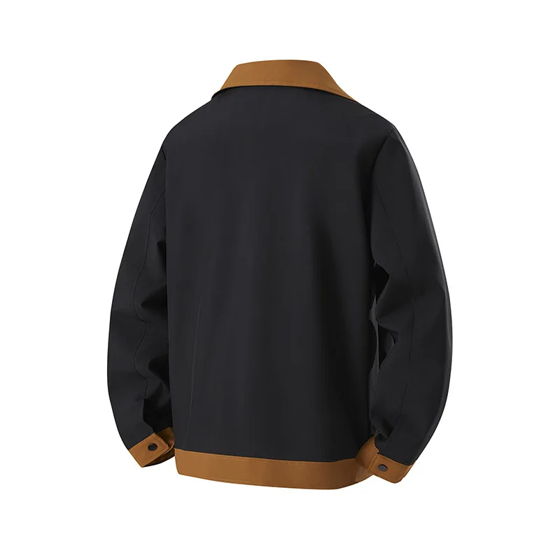 남성용 더블 지퍼 재킷, 단색, 아웃도어 플라이트 재킷, 수트 칼라, 유럽 스타일 코트, 가을 및 겨울