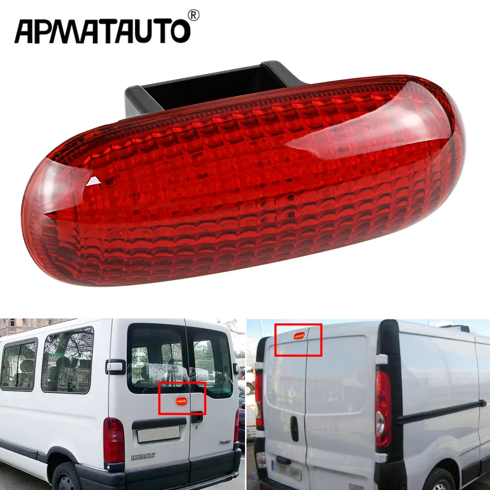 1PCS RED Smoke Car Rear High Level 3rd Brake Stop Light For Renault Trafic II Opel Vivaro Nissan Interstar 8200209522 8200040732