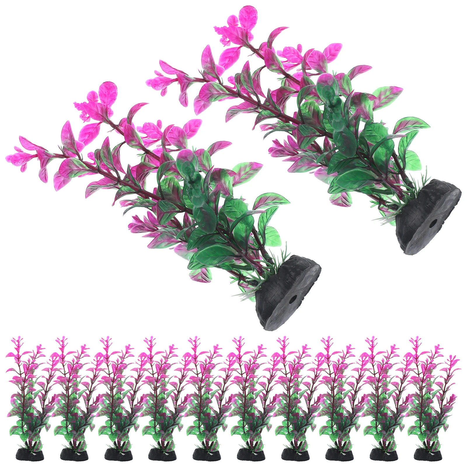 

12Pcs Realistic Plastic Aquarium Plants Fish Tank Decorations Fake Water Grass Accessories Safe Landscape Decor