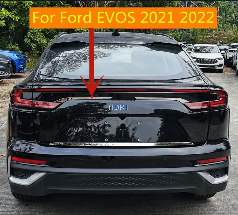 Rear Trunk Cover Tailgate Trim moulding Sticker For Ford EVOS 2021 2022 Car Stainless steel Molding Accent Styling 1pc Strip