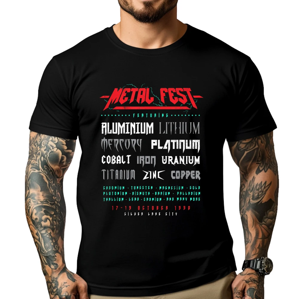 

Funny Metal Fest Puns Luxury Clothing Skin-Friendly And Soft Men Long Sleeve Tee Character