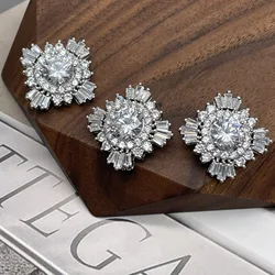 5pc/lot Fashion Crystal Buttons Cubic Zirconia Button for Shirt Decorative CZ Sewing Buttons for Cashmere Knit Cardigan