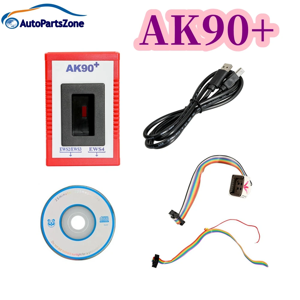 Programmeur de clés auto pour BMW EWS, version la plus récente V3.19 OBD2, idéal pour BMW AK90+ de 1995 à 2009, pour l'identification des clés.