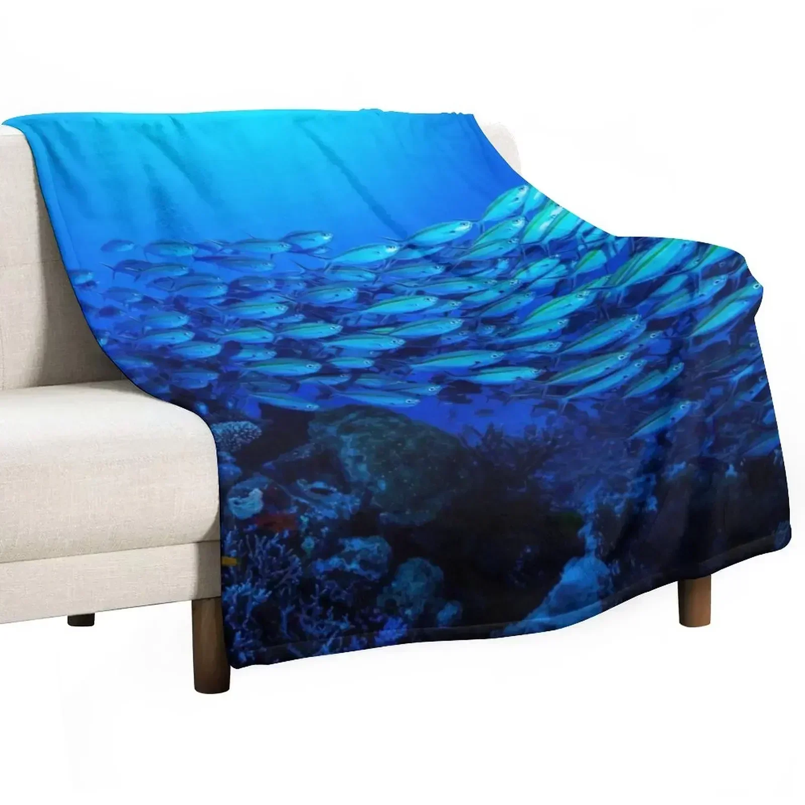 

Tropical Fish on the Great Barrier Reef Throw Blanket Comforter blankets and throws Blankets