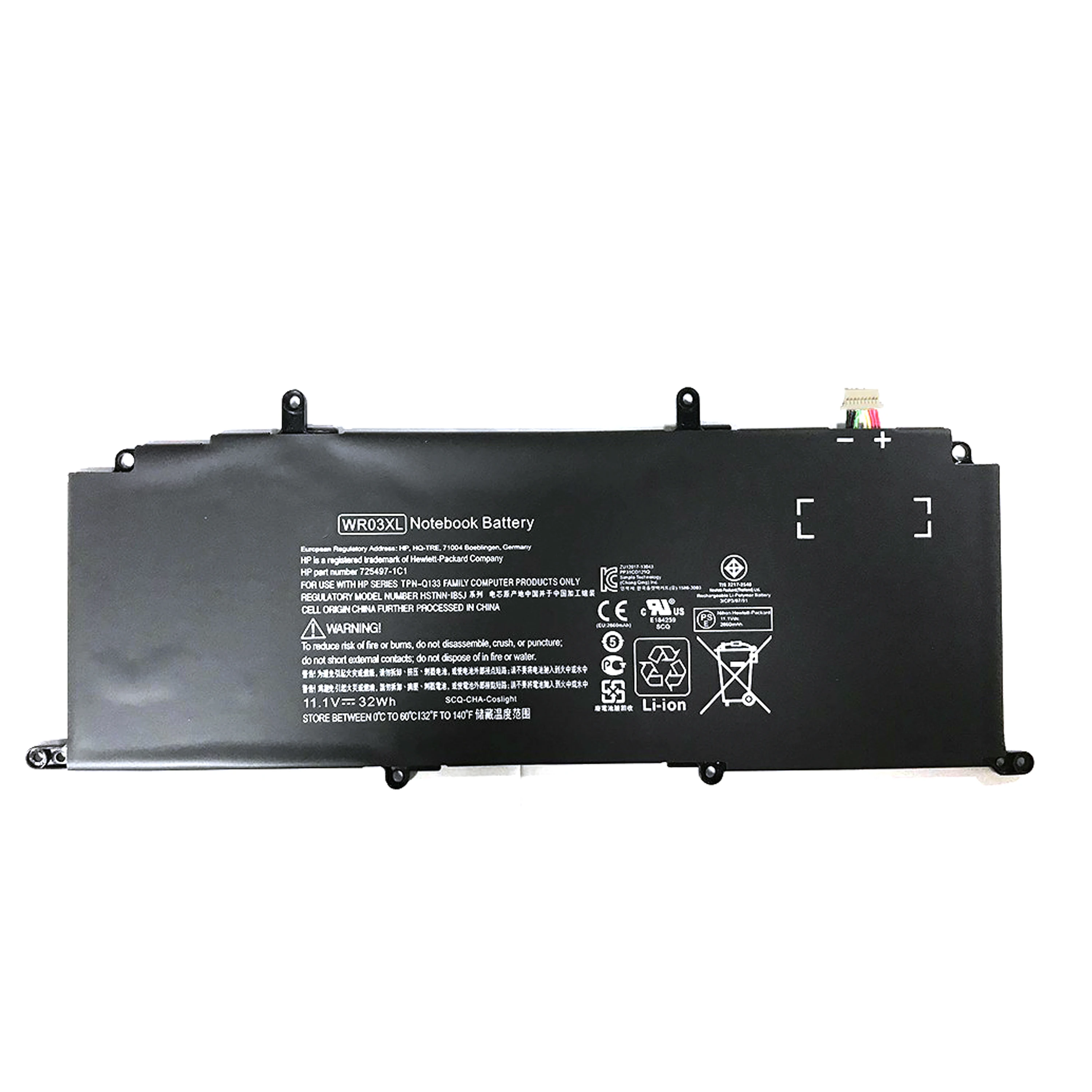 Genuine Original 32Wh WR03XL WR03032XL WRO3XL HSTN-IB5J 725607-001 Laptop Battery For HP TPN-Q133