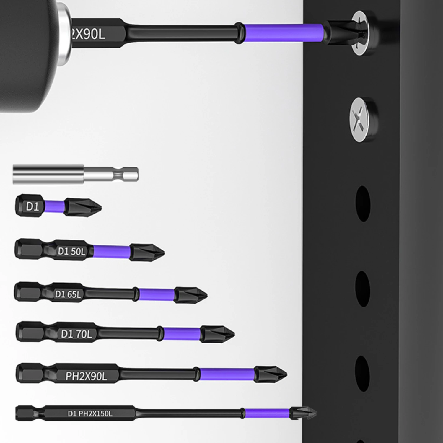 Cross Drill Screwdriver Bit D1 - Strong, Anti-Skid, and Cut-Resistant with Powerful Wind Force Protection.