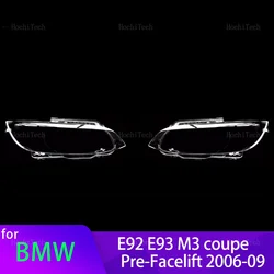 Head Lights Cover For BMW M3 E92 E93 coupe pre-facelift 2006-09 Transparent Housing Front Headlights Lens Shell Glass Lampcover