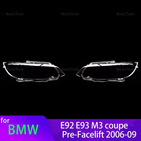 BMW M3 E92 E93 쿠페 프리 페이스 리프트 2006-09 용 헤드 라이트 커버 투명 하우징 전면 헤드 라이트 렌즈 쉘 유리 램프 커버