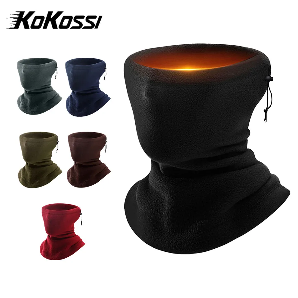 KoKossi Mask Winter Warm Balaclava Motorcycle Half Face Mask Windproof Fleece Cycling Cap Sport Scarf Ski Bicycle Running