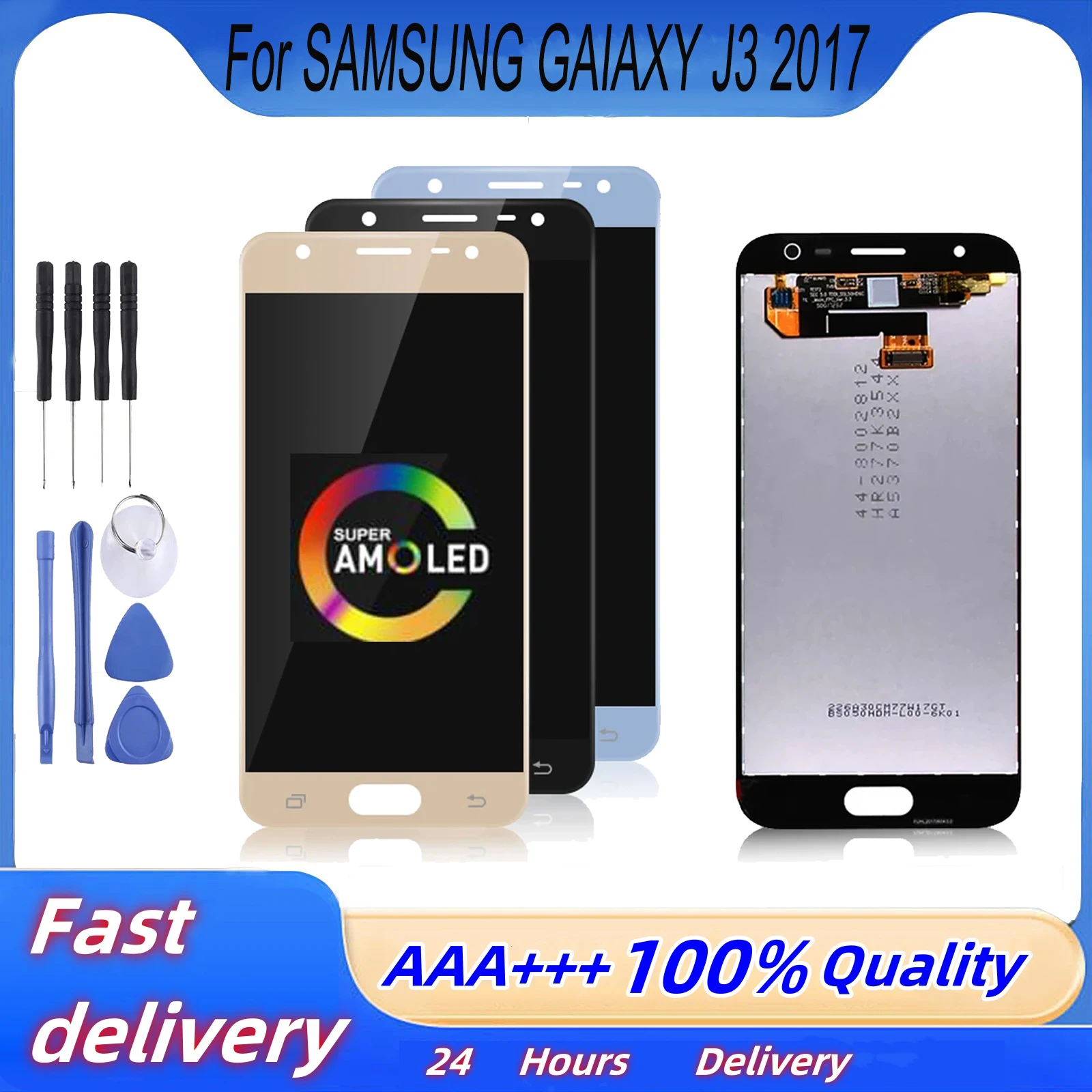 AAA+++ Super AMOLED LCD For SAMSUNG GAlAXY J3 2017 LCD Display Touch Screen Digitizer Assembly J330 J3 Pro J330F J330FN LCD