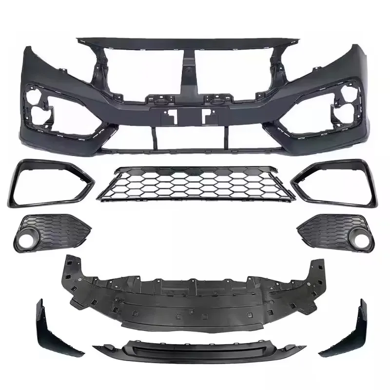 High quality car bumpers with grille for 16-20 10th Generation Honda Civic Body kit Automotive bodykit