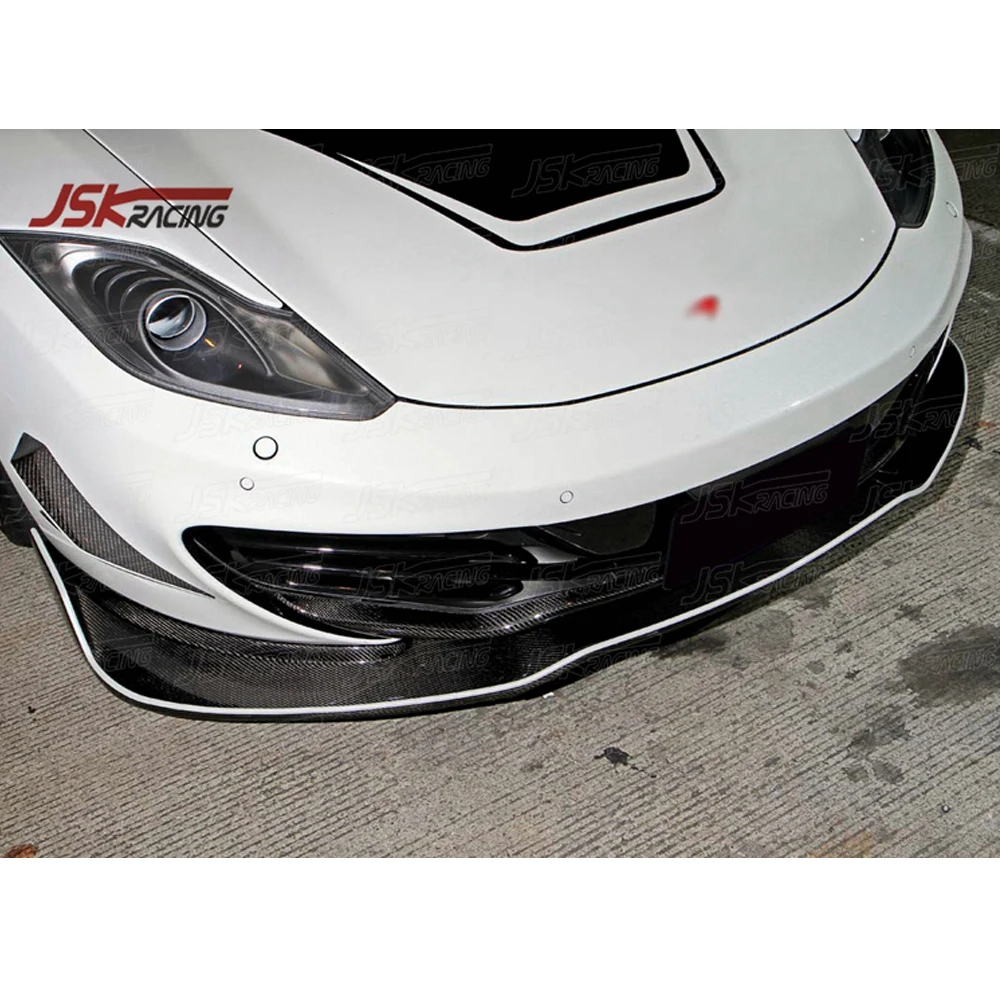 D Style Dry Carbon Fiber Front Lip For Mclaren Mp4-12C 2012-2014(JSKMRMP12033)