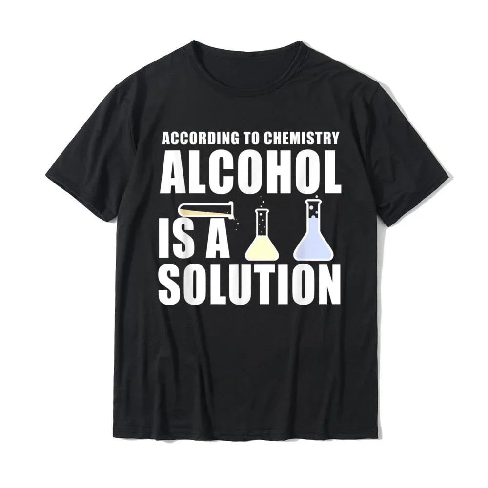 NG Tops Tees For Men Casual T Shirts Print Rife Funny Chemistry Nerd Science Alcohol Solution T-Shirt