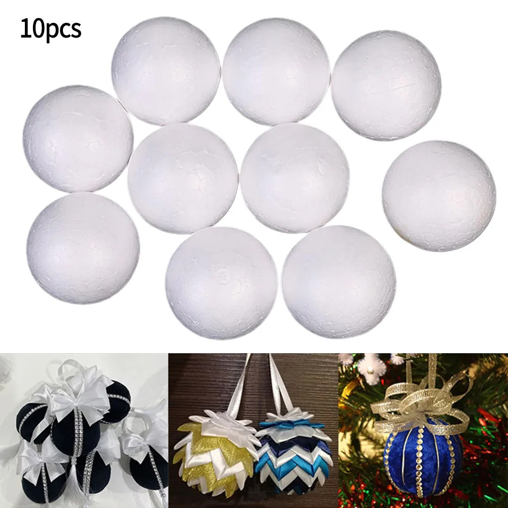 Parties Wedding Foam Ball Venue Decoration 10PCS 20mm-40mm Beautiful Solid Sweet Tree Decoration White ​Polystyrene Foam