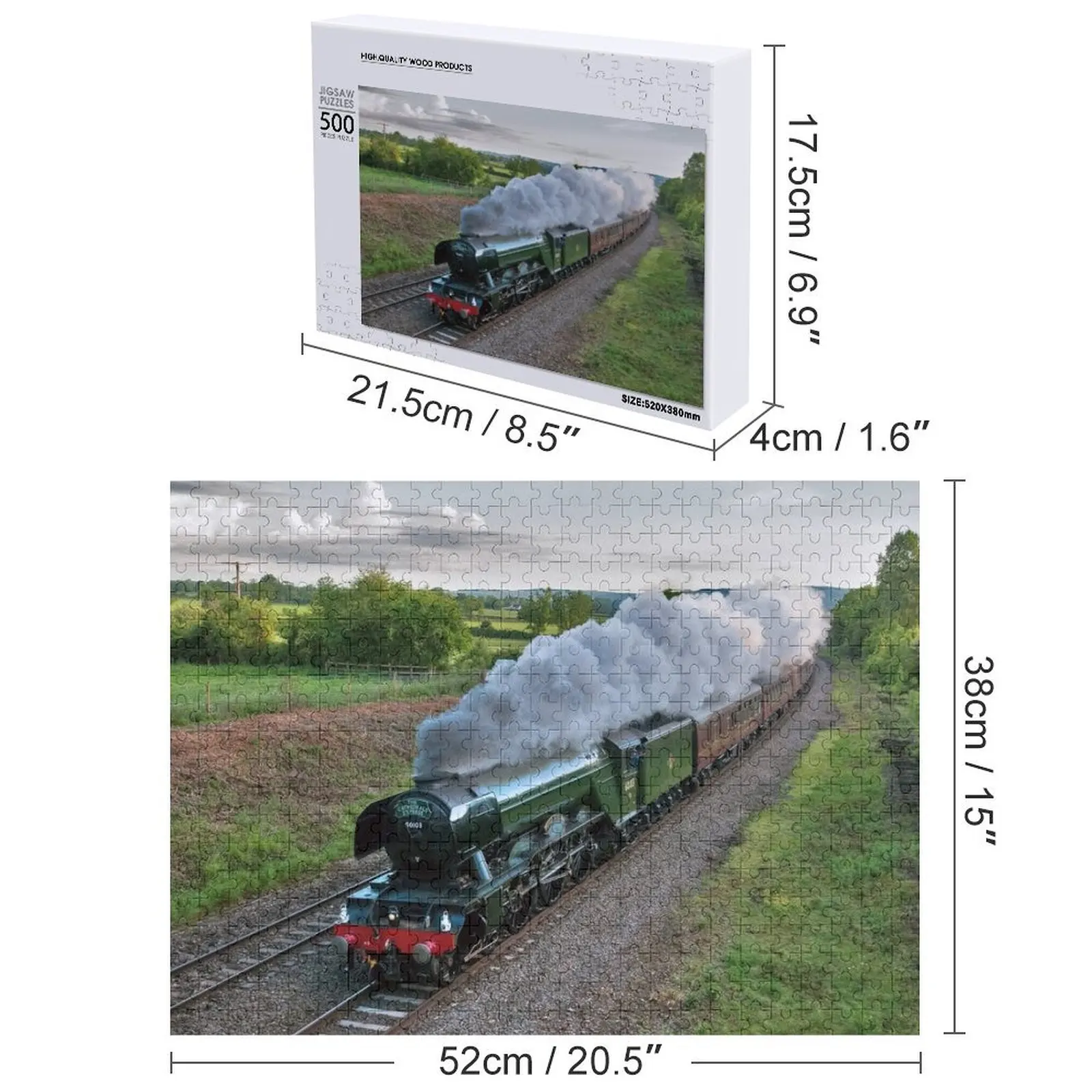 Puzzle Flying Scotsman Drewniane Układanki Dla Dzieci Drewniane Elementy Dla Dorosłych Zwierzę Personalizowane Puzzle