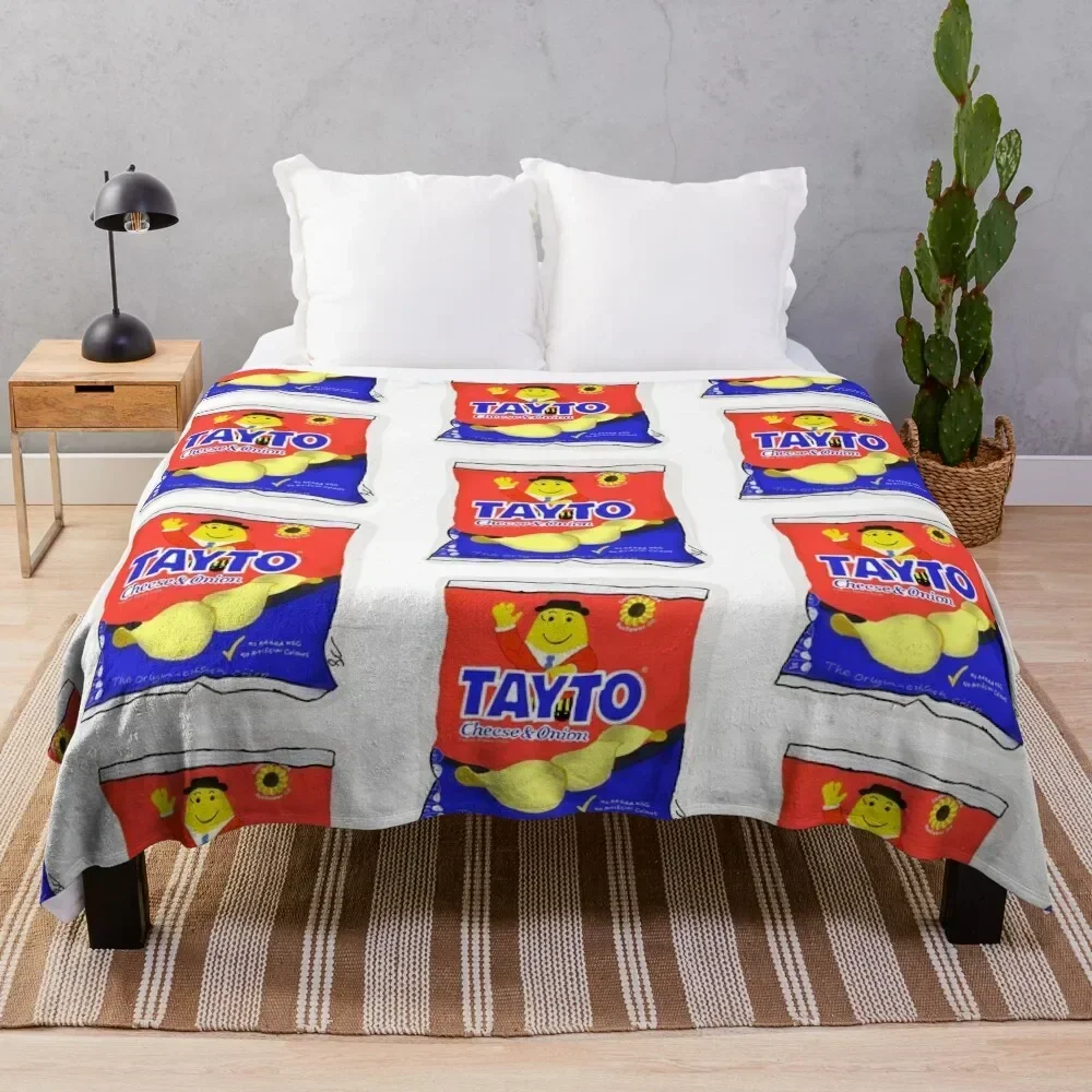 Tayto cheese and onion Irish Throw Blanket bed plaid Loose Blankets