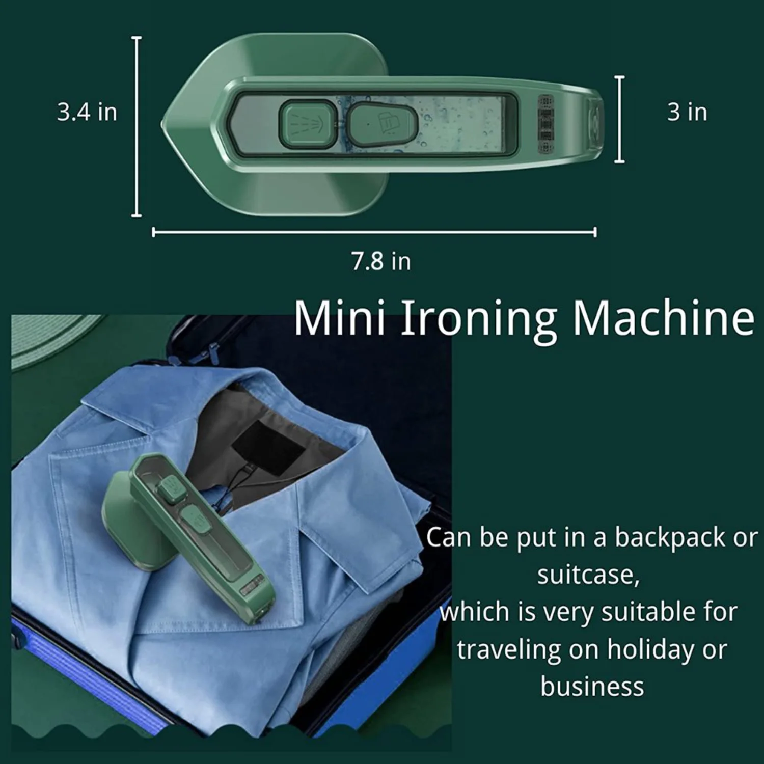 스팀 다리미 휴대용 미니 다림질 기계 가정 여행에 적합한 휴대용 스팀 건식 다리미
