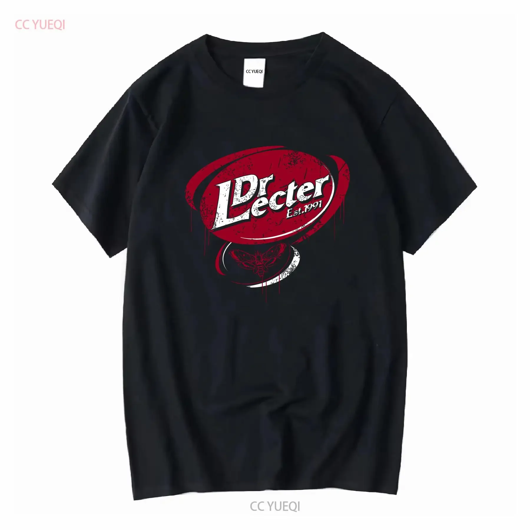 Camiseta DR LECTER para mujer, Hannibal Fun Pepper Drink, Logo rojo, película de dragón, vintage, lavada, suave, ligeramente transpirable