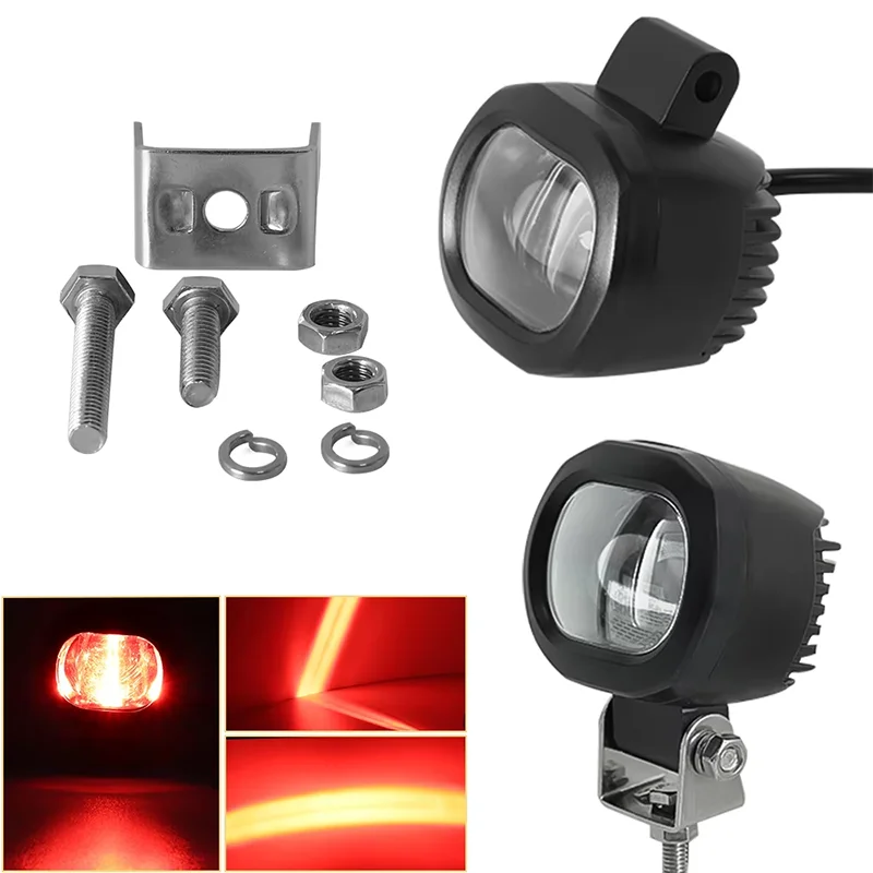 

12V-80V Mini Forklift LED Warning Light Red Blue Light Safety Working Truck Front Back signal 1pc