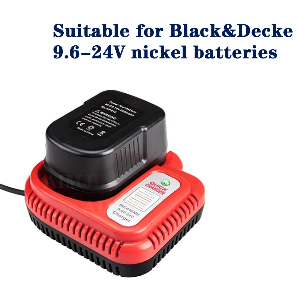 

9.6V-24V Suitable for Black&Decker NICD/NIMH Nickel Battery Power Tool Charger BDFC240 Charger Replacement Battery Charger EU