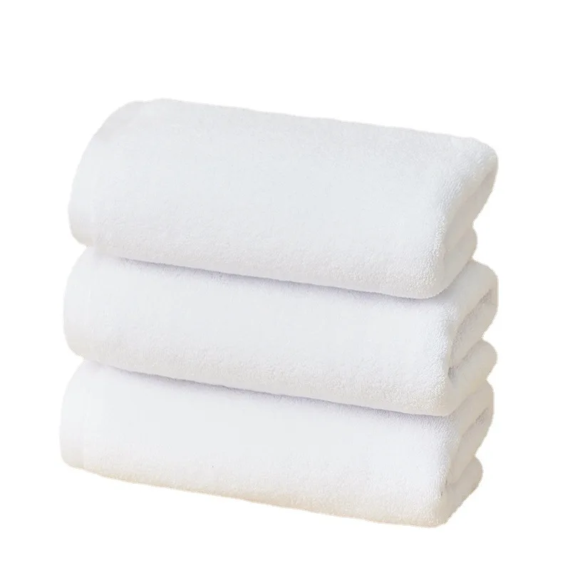 1/2/3pcs White Sport Cotton Towels Set 35x110cm Thick Absorbent Bath Face Towels Luxury Home Bathroom Gift Set